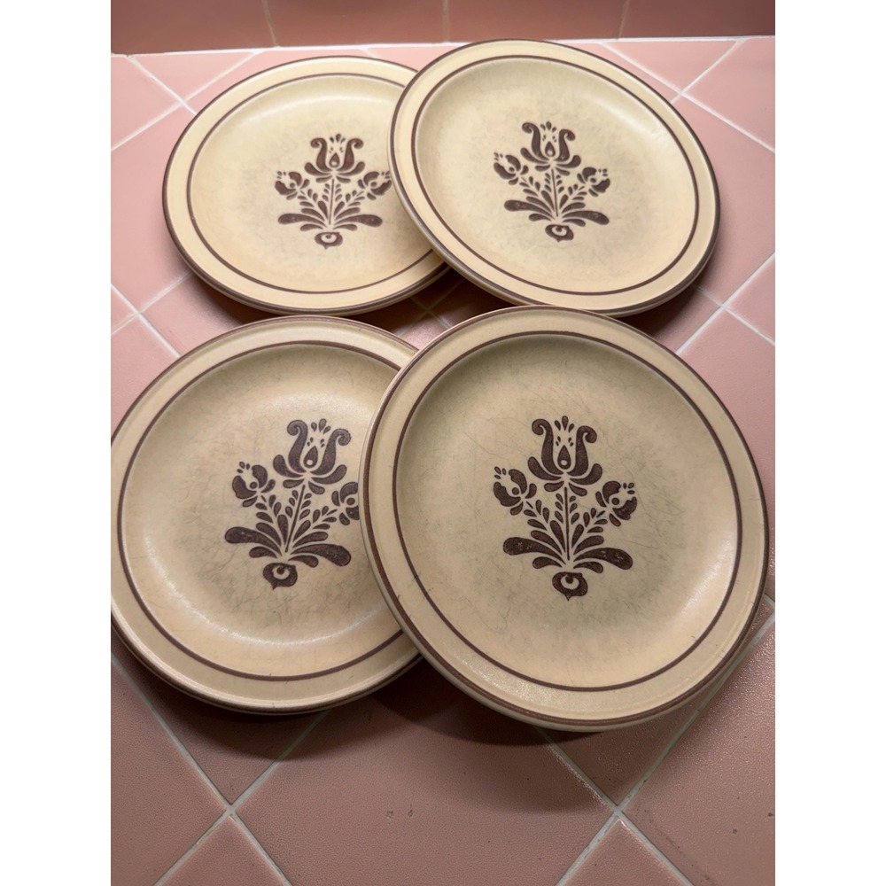 Pfaltzgraff Village 7" Salad or Bread Plates Vintage LOT SET 4
